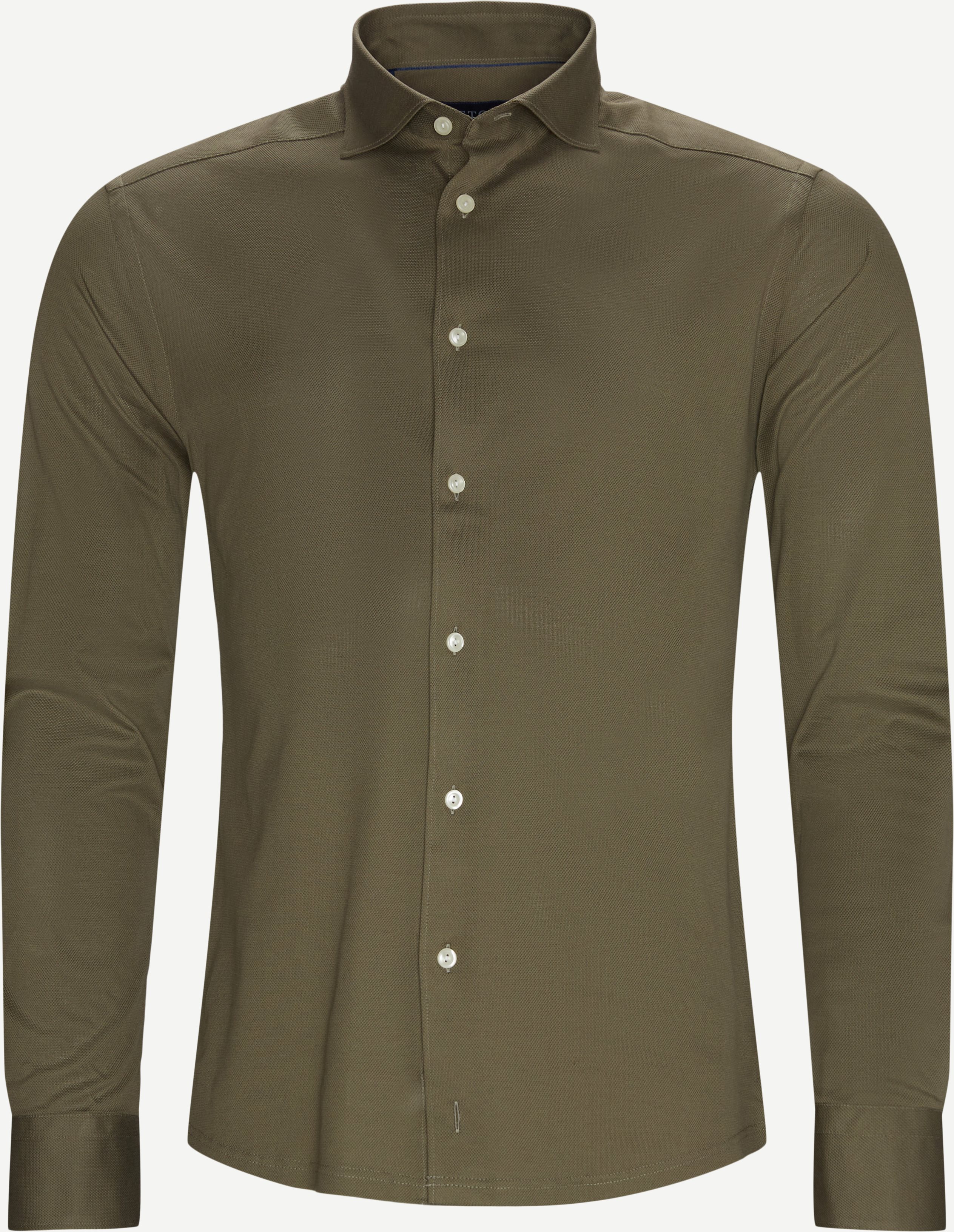 Piqué Shirt - Skjorter - Army