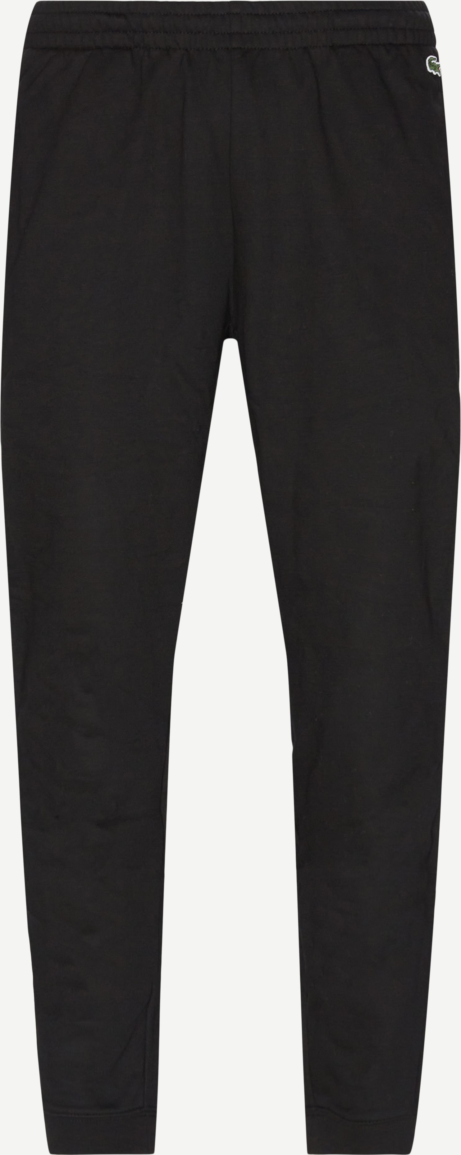 Signature Striped Colorblock Fleece Jogging Pants - Trousers - Tapered fit - Black