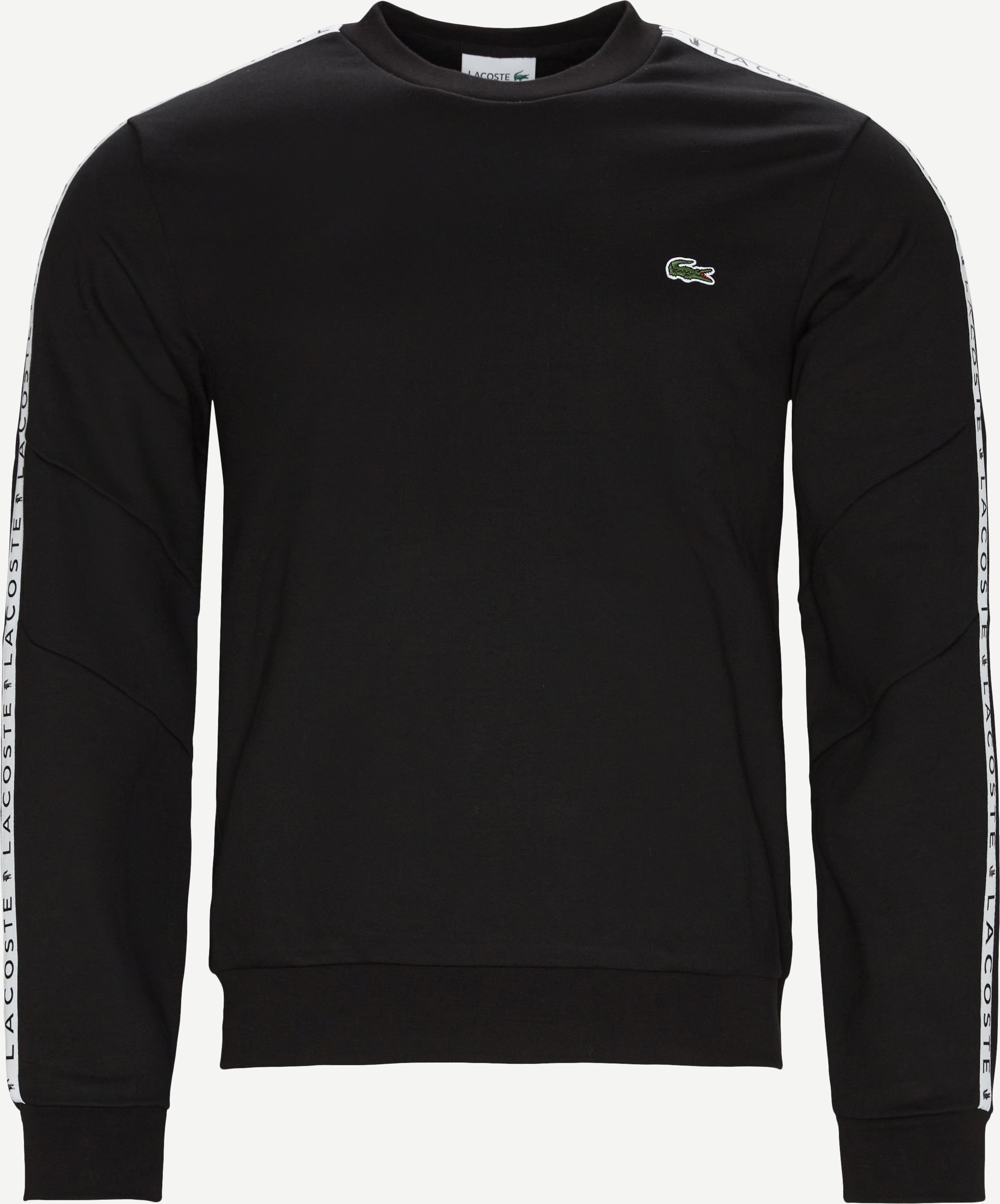 Lettered Colorblock Sleeved Sweatshirt - Sweatshirts - Regular fit - Sort