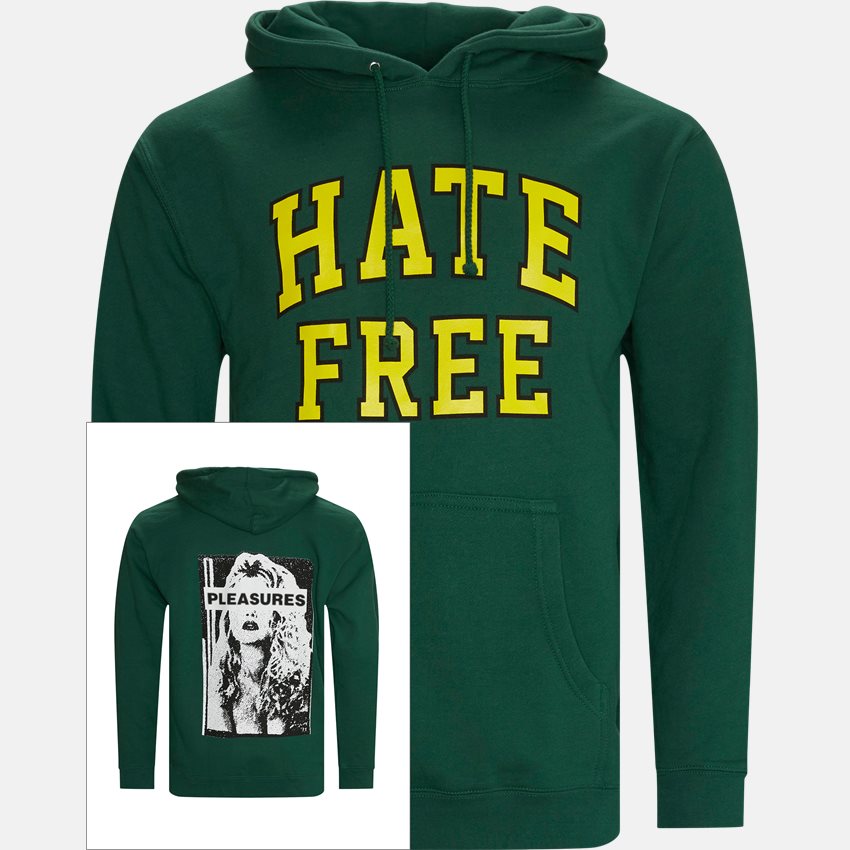 Pleasures Sweatshirts HATE FREE SWEAT GREEN