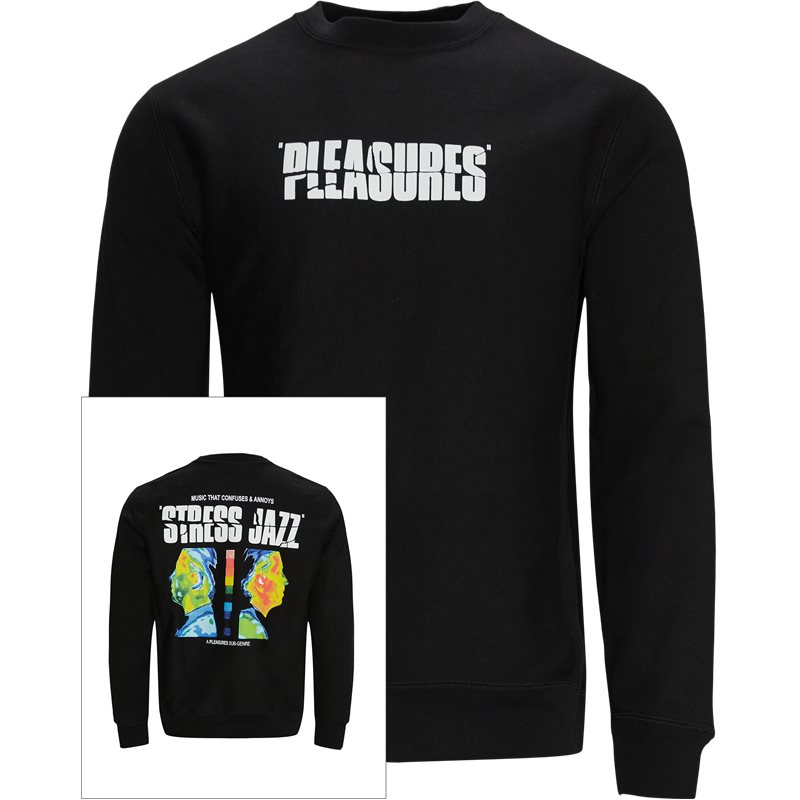 Pleasures Now Stress Jazz Crew Sweatshirts Black