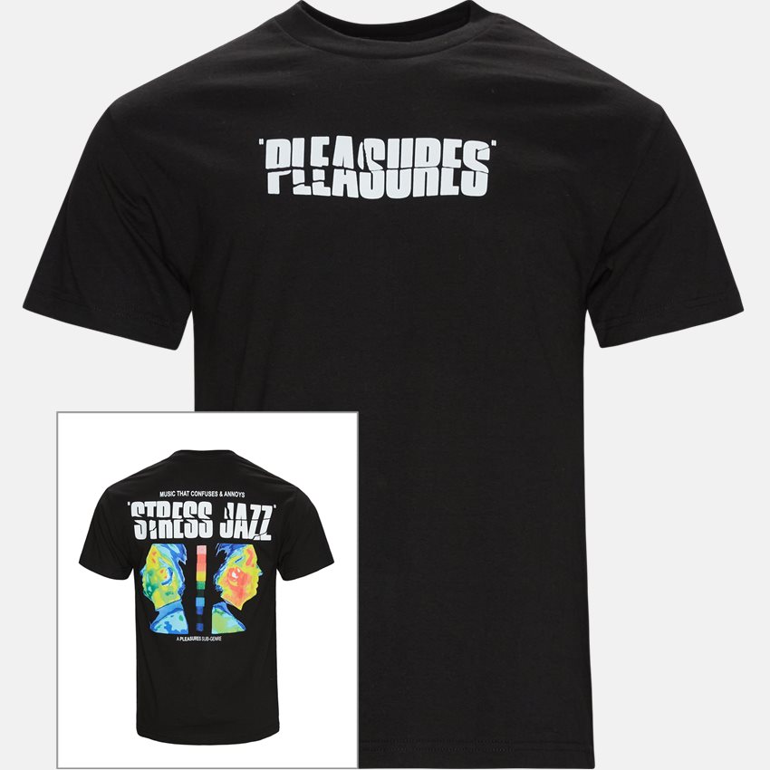 Pleasures T-shirts STRESS JAZZ TEE BLACK