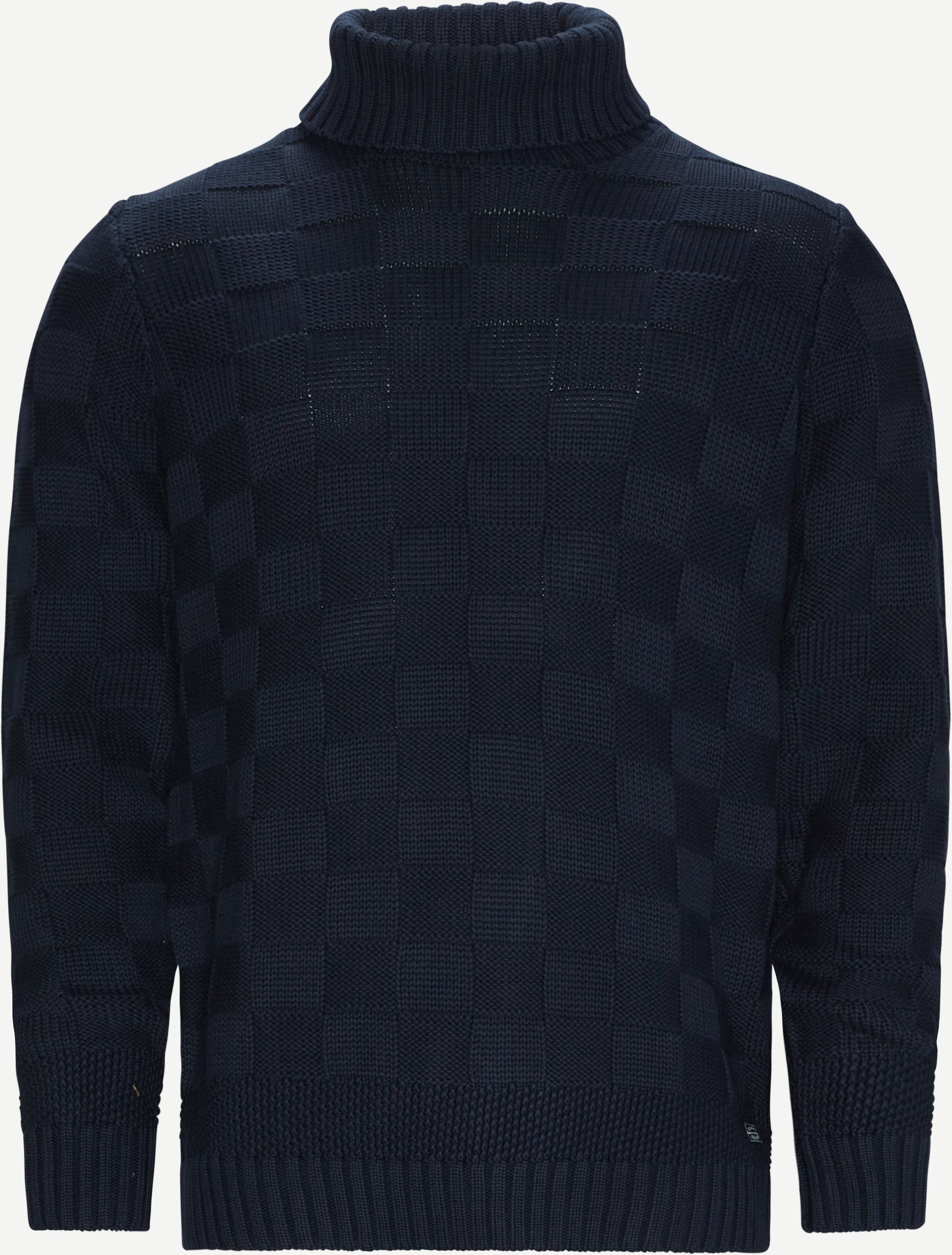 Willis Square Knit - Knitwear - Regular fit - Blue
