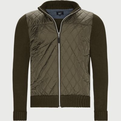 Warner Quilted Cardigan Regular fit | Warner Quilted Cardigan | Army