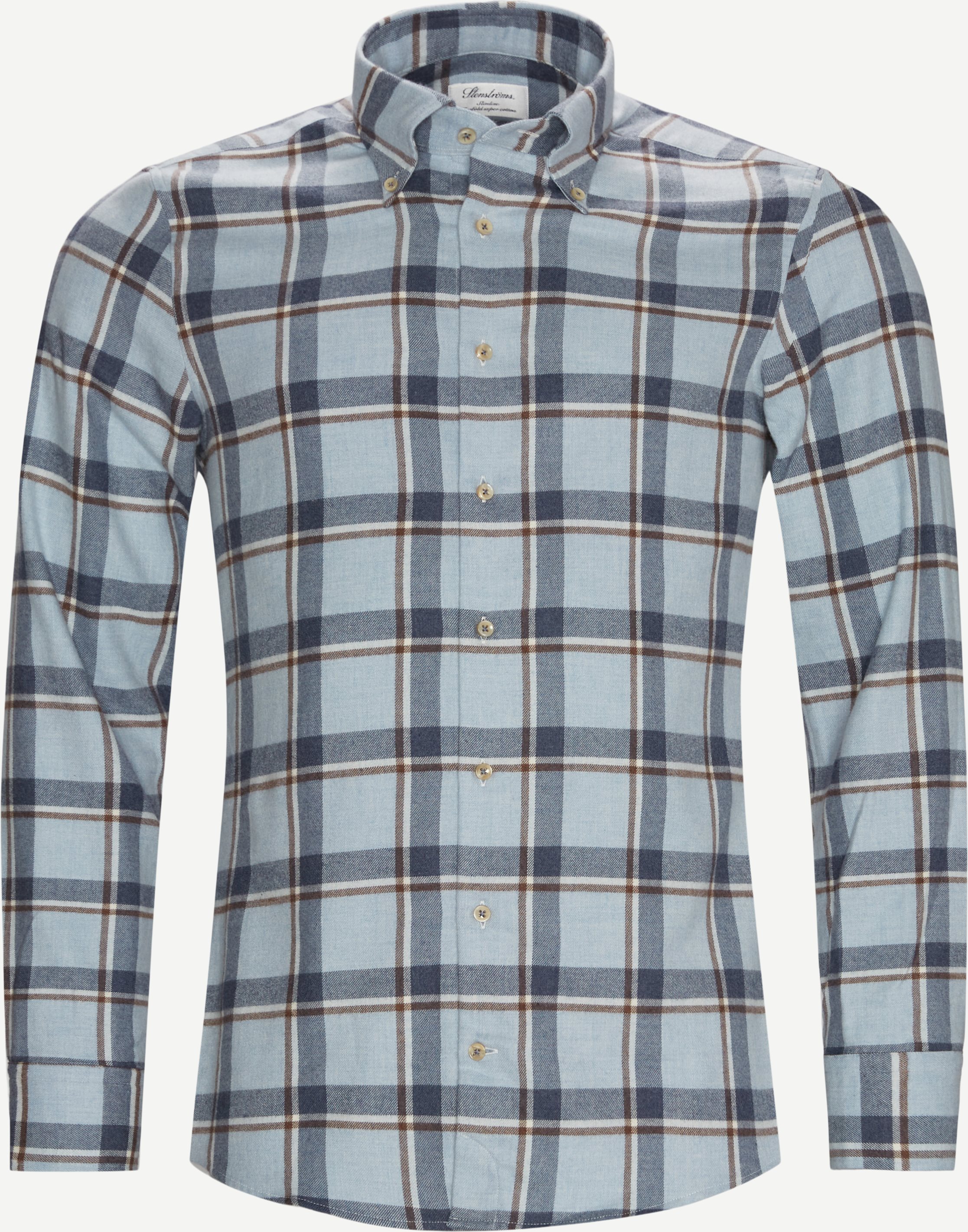 8224 Tvåfaldig Super Cotton Shirt - Skjortor - Blå