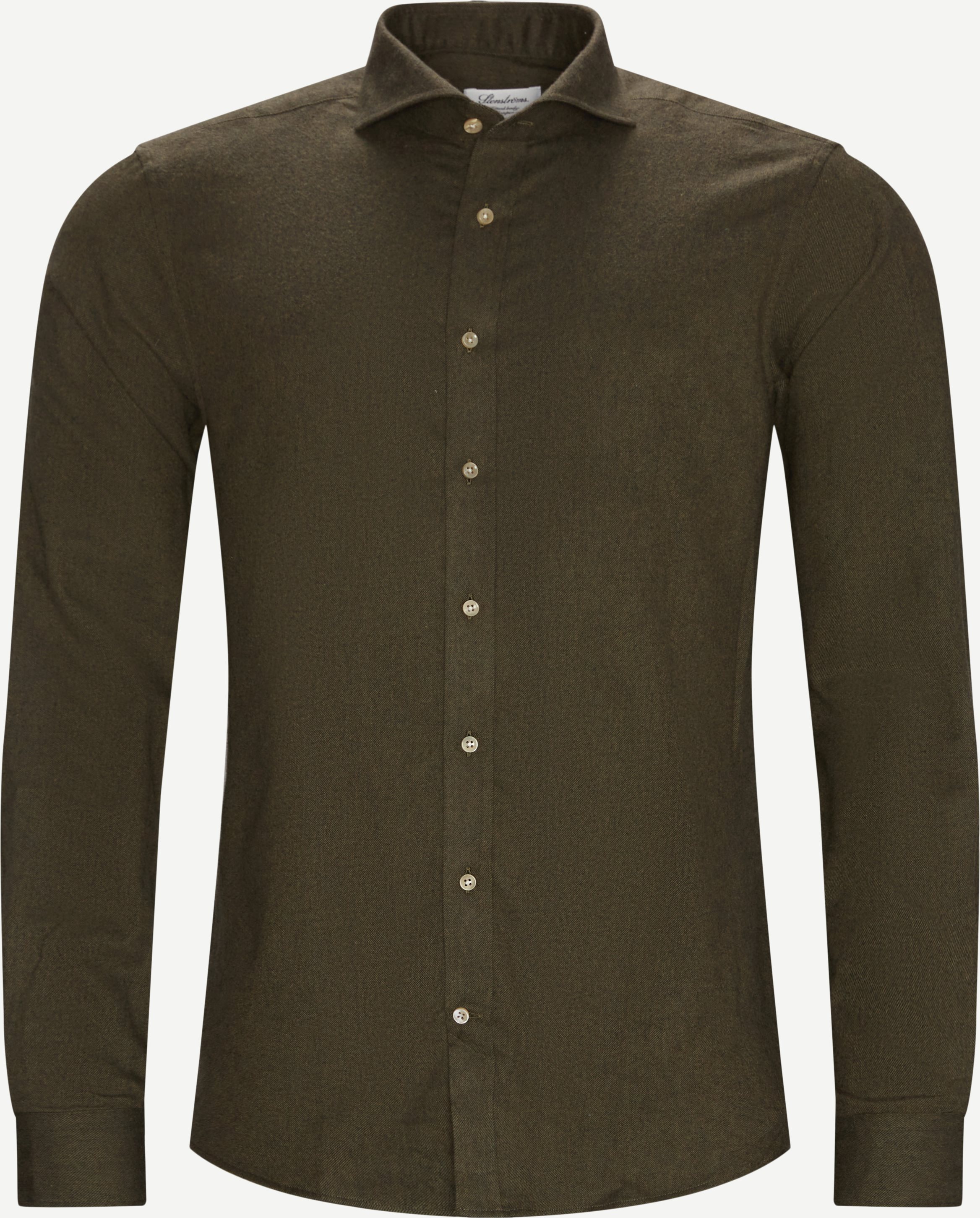 7635 Tvåfaldig Super Cotton Shirt - Skjortor - Grön