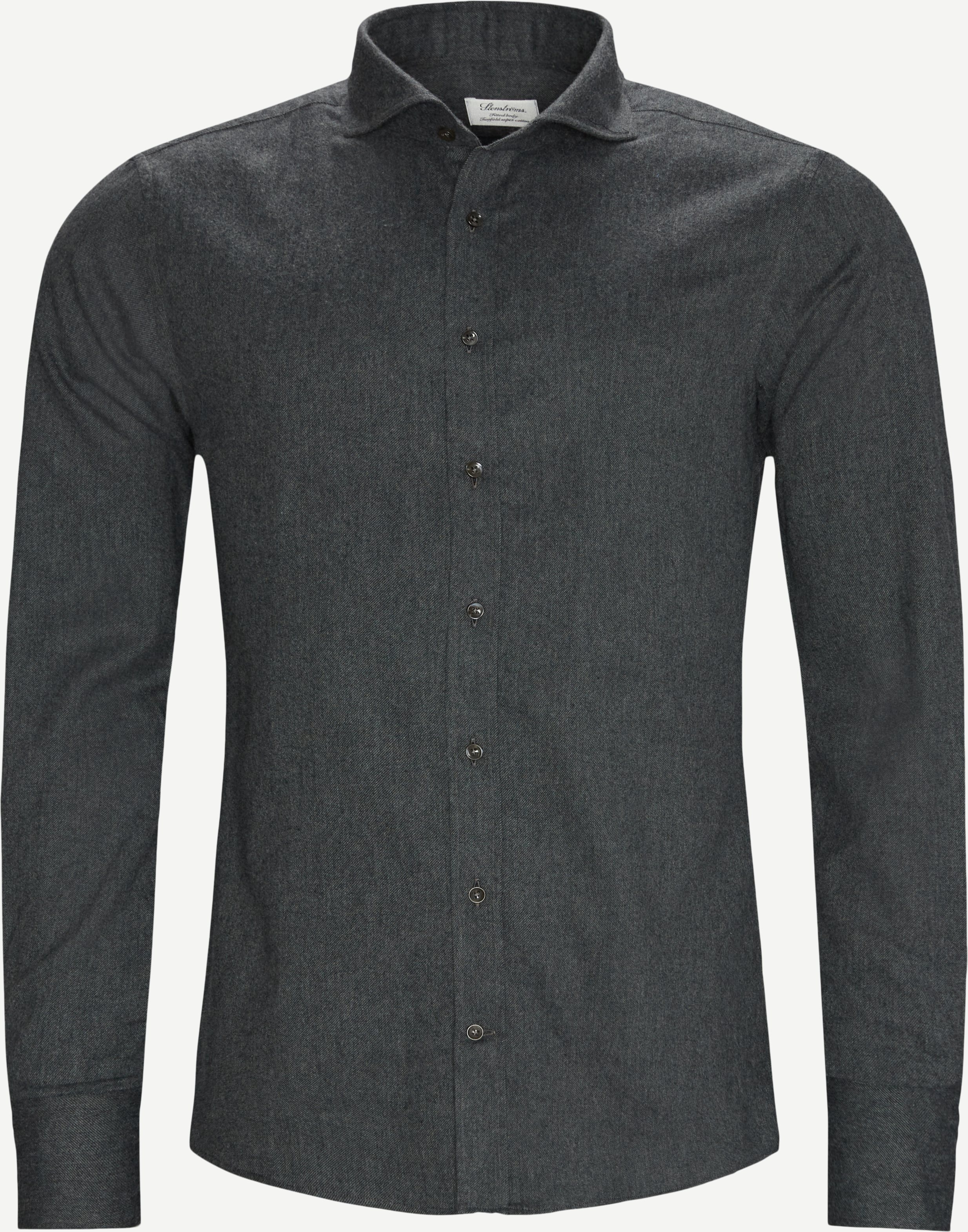 7635 Twofold Super Cotton Shirt - Shirts - Grey