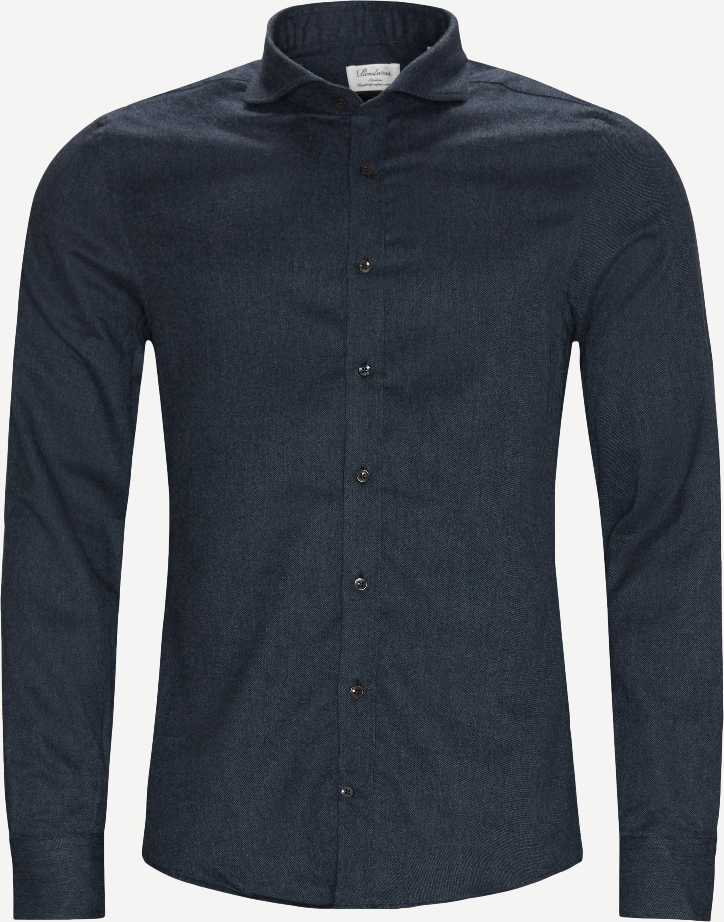 7635 Tvåfaldig Super Cotton Shirt - Skjortor - Blå