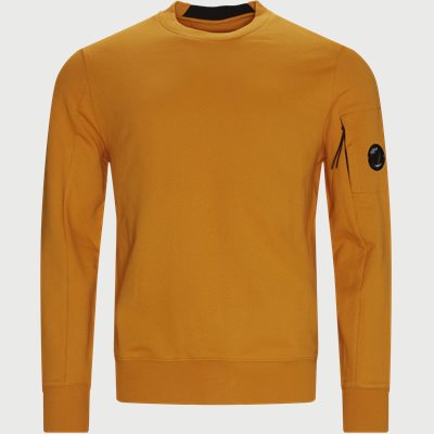 Crew Neck Diagonal Raised Sweatshirt Regular fit | Crew Neck Diagonal Raised Sweatshirt | Orange