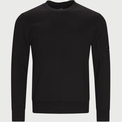 Crew Neck Diagonal Raised Sweatshirt Regular fit | Crew Neck Diagonal Raised Sweatshirt | Black
