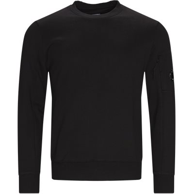 Crew Neck Diagonal Raised Sweatshirt Regular fit | Crew Neck Diagonal Raised Sweatshirt | Black