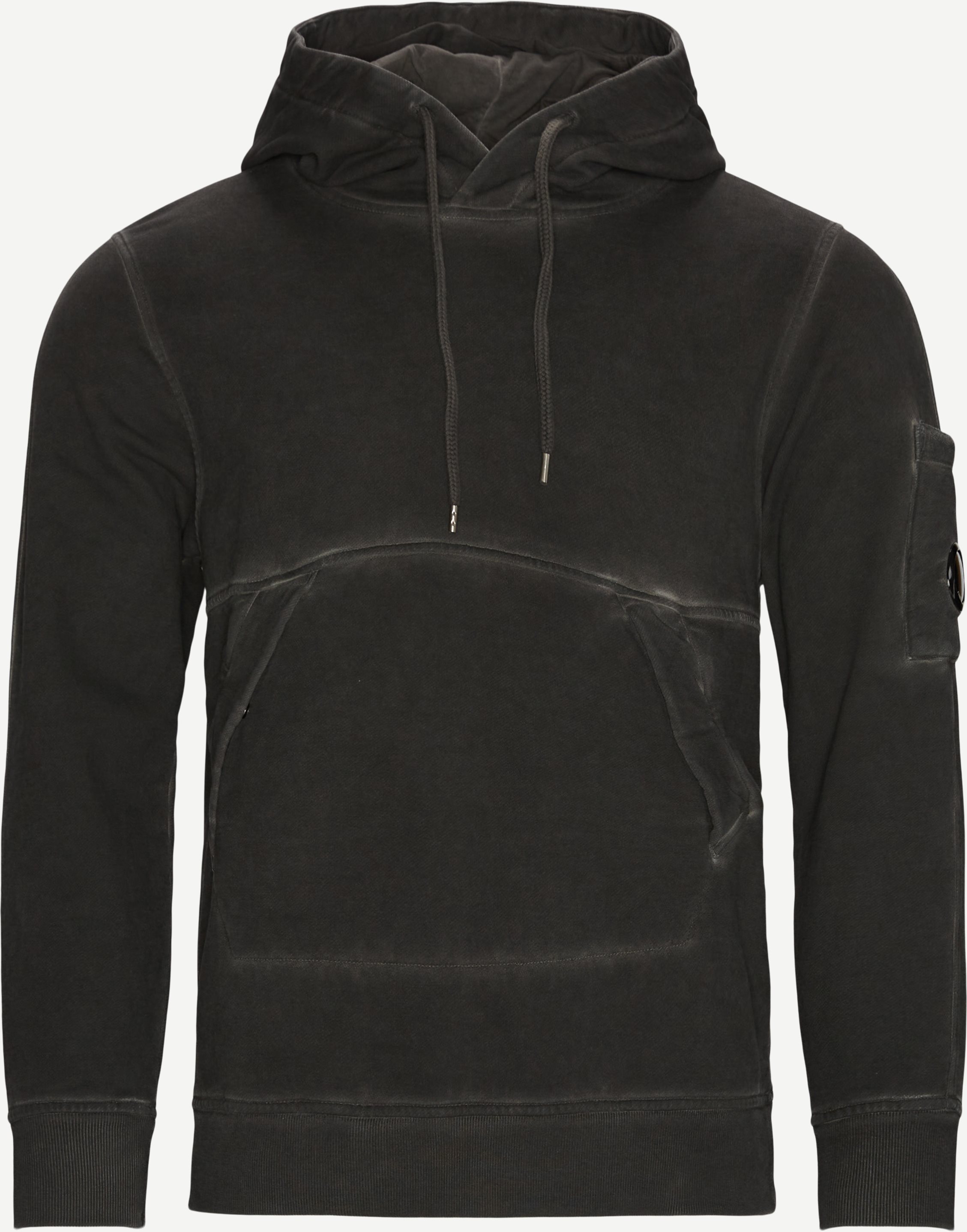 Diagonal Fleece Sweat - Sweatshirts - Regular fit - Black