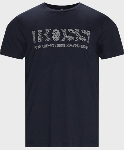 BOSS Athleisure T-shirts 50457429 TEE PIXEL1 Blå