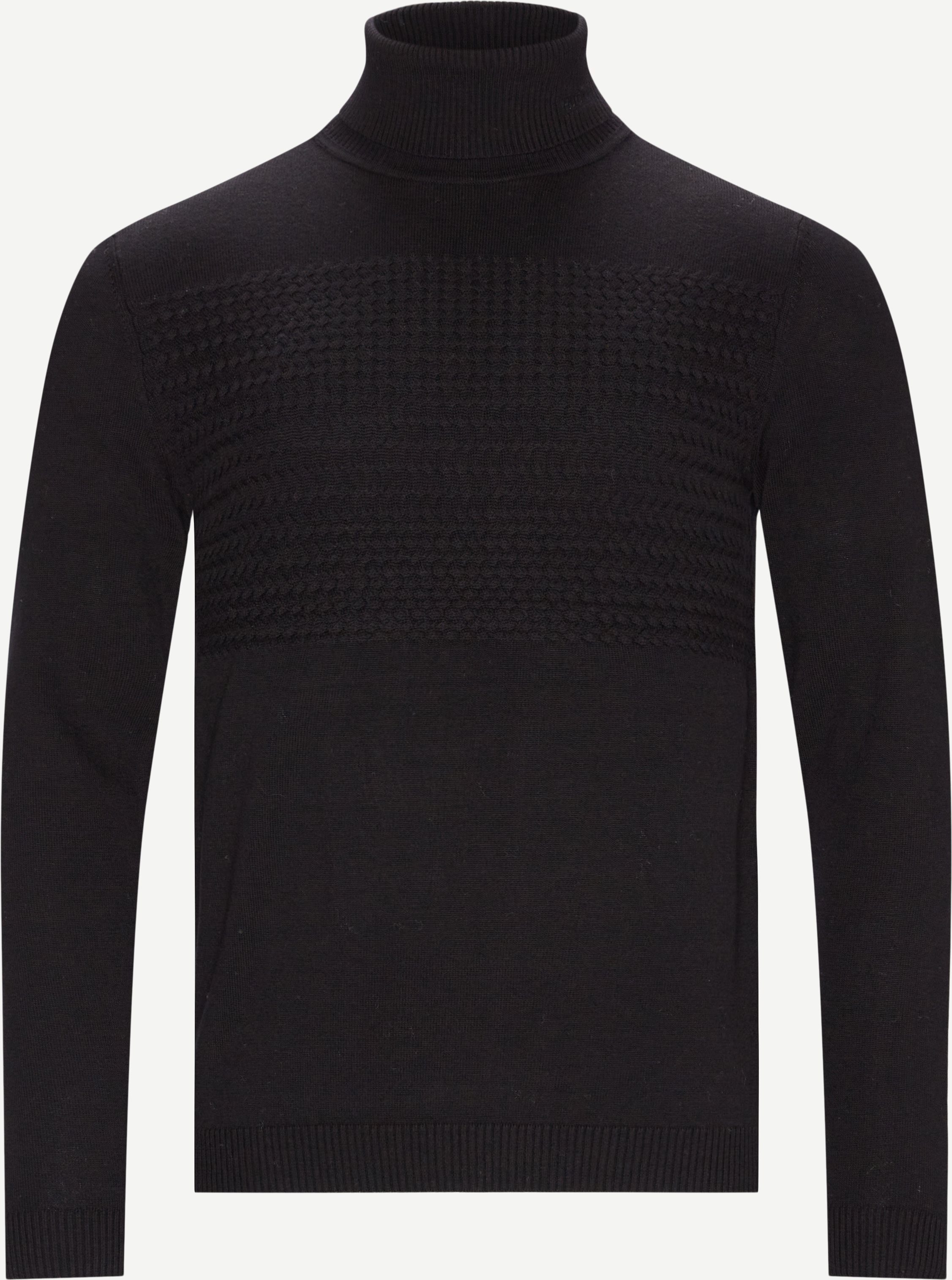 Siseono Roll Collar Knit - Knitwear - Regular fit - Black