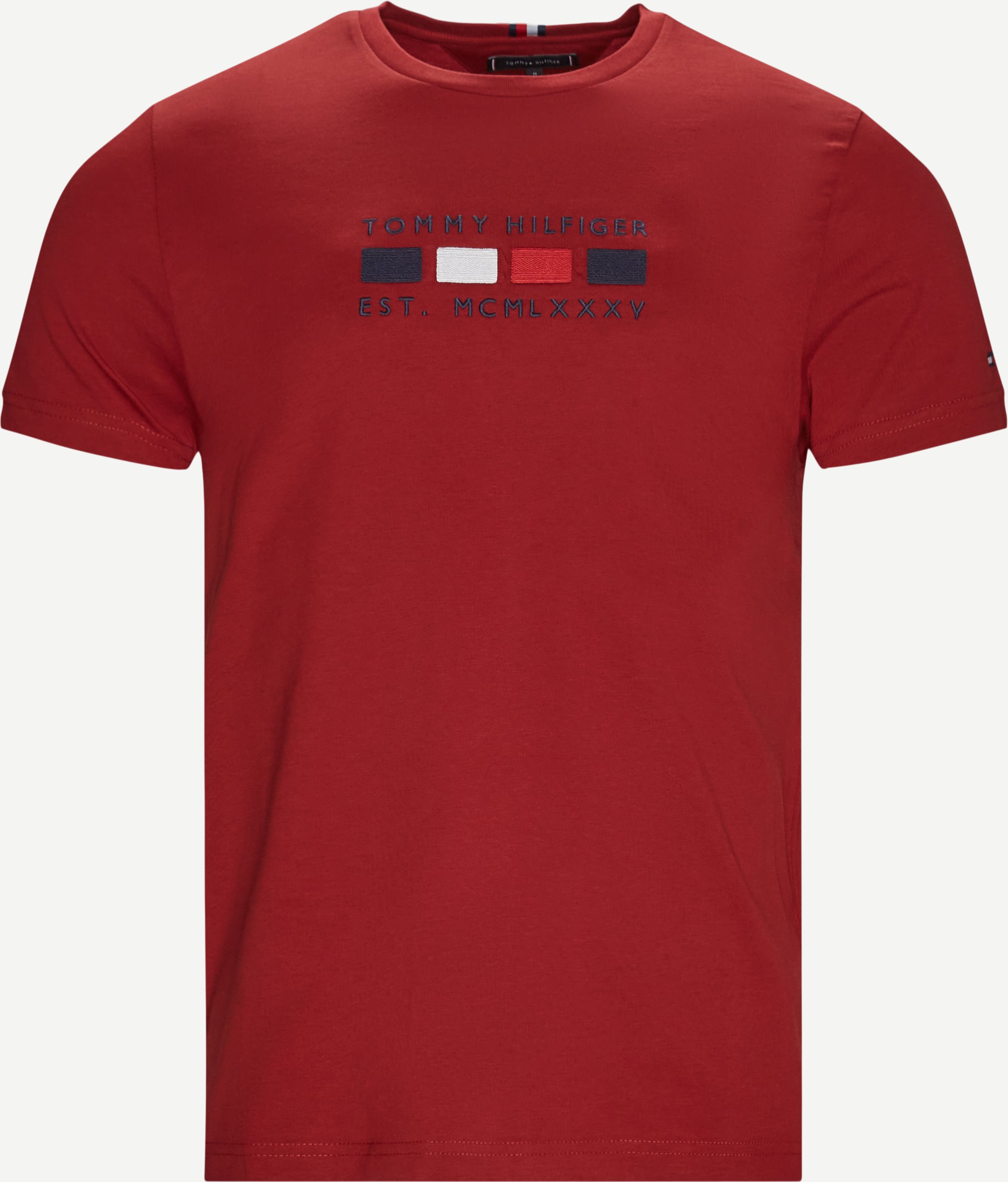 Four Flags Tee - T-shirts - Regular fit - Rød