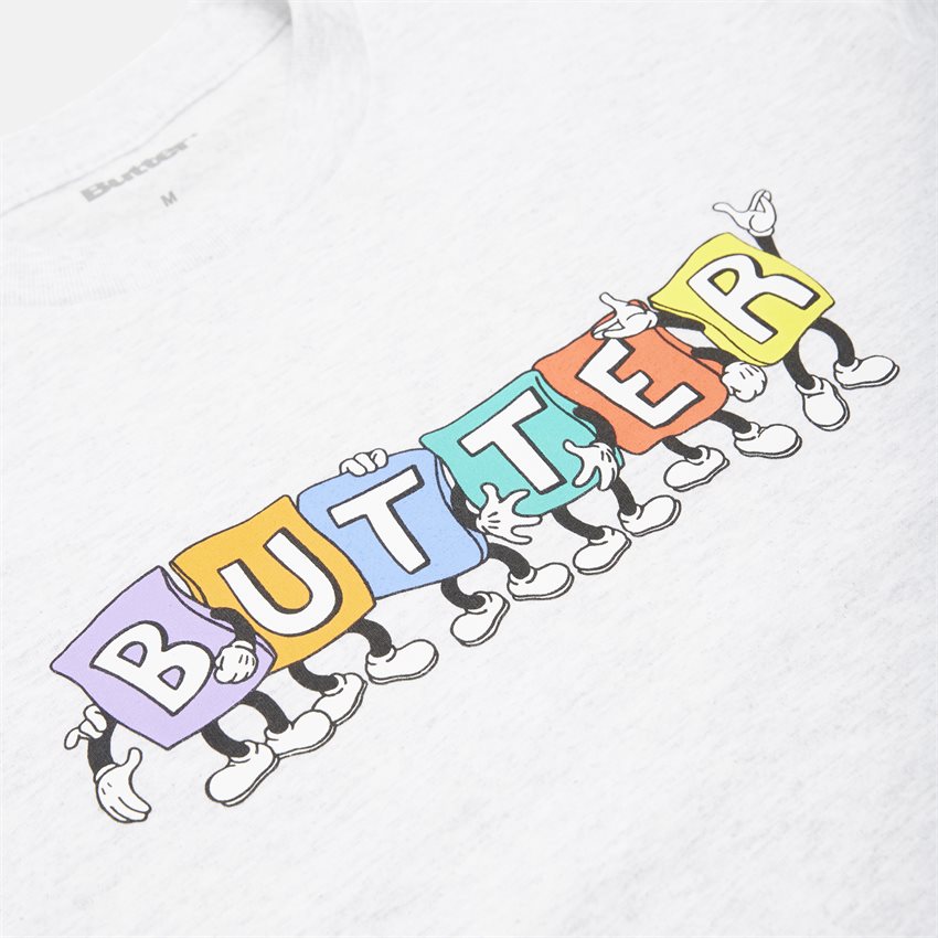 Butter Goods T-shirts BEANBAG TEE GRÅ