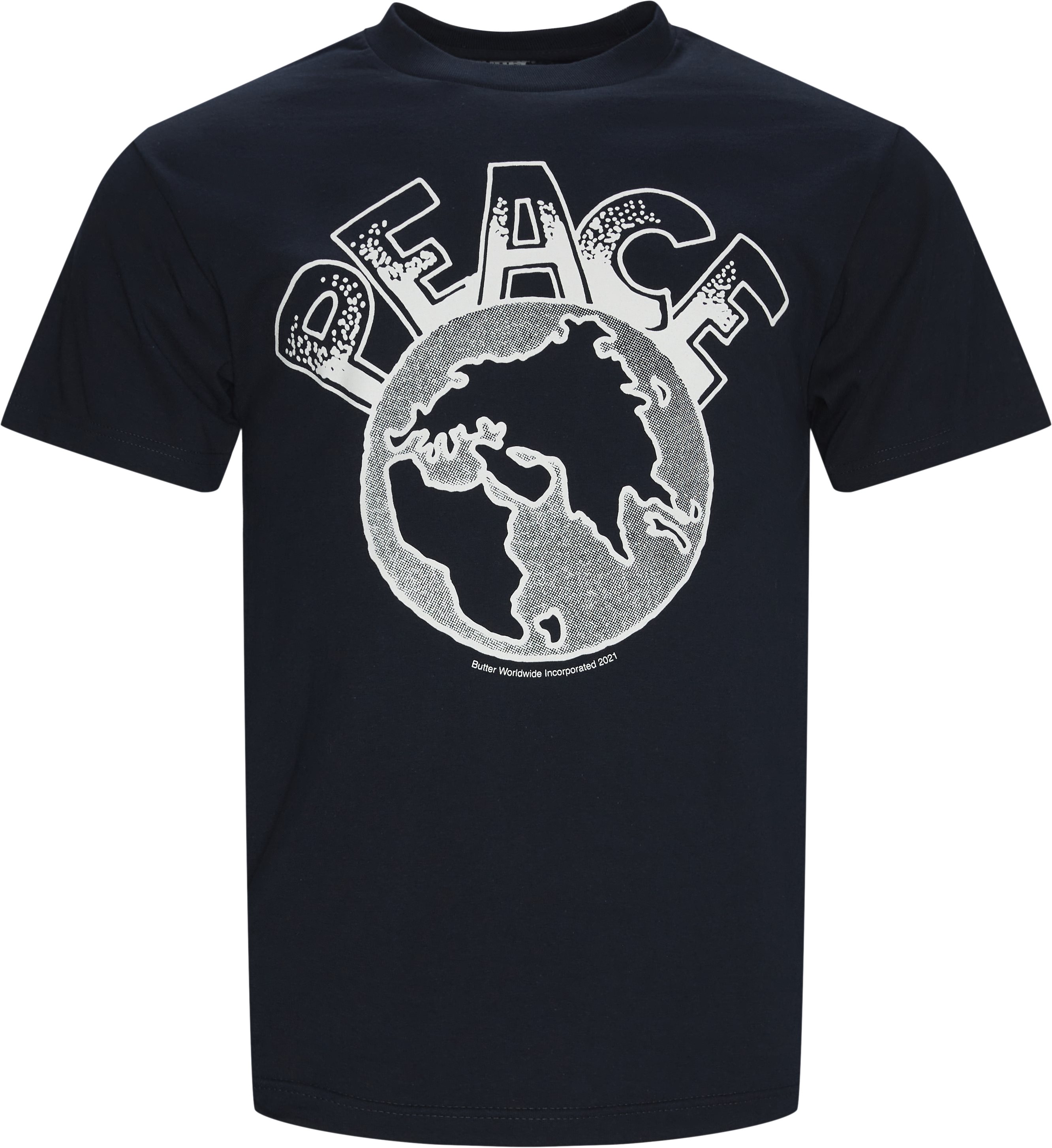 Peace Tee - T-shirts - Regular fit - Blå