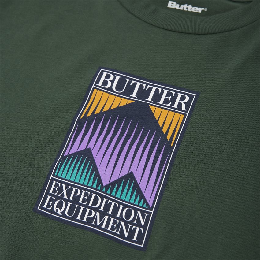 Butter Goods T-shirts EXPEDITION TEE GRØN