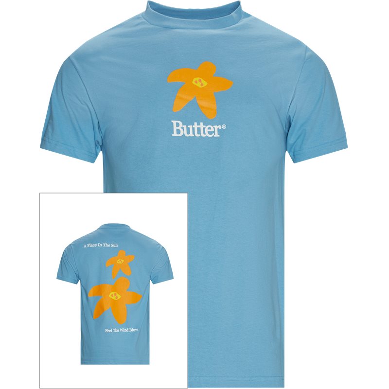 Butter Goods Flowers Tee T-shirts Blå