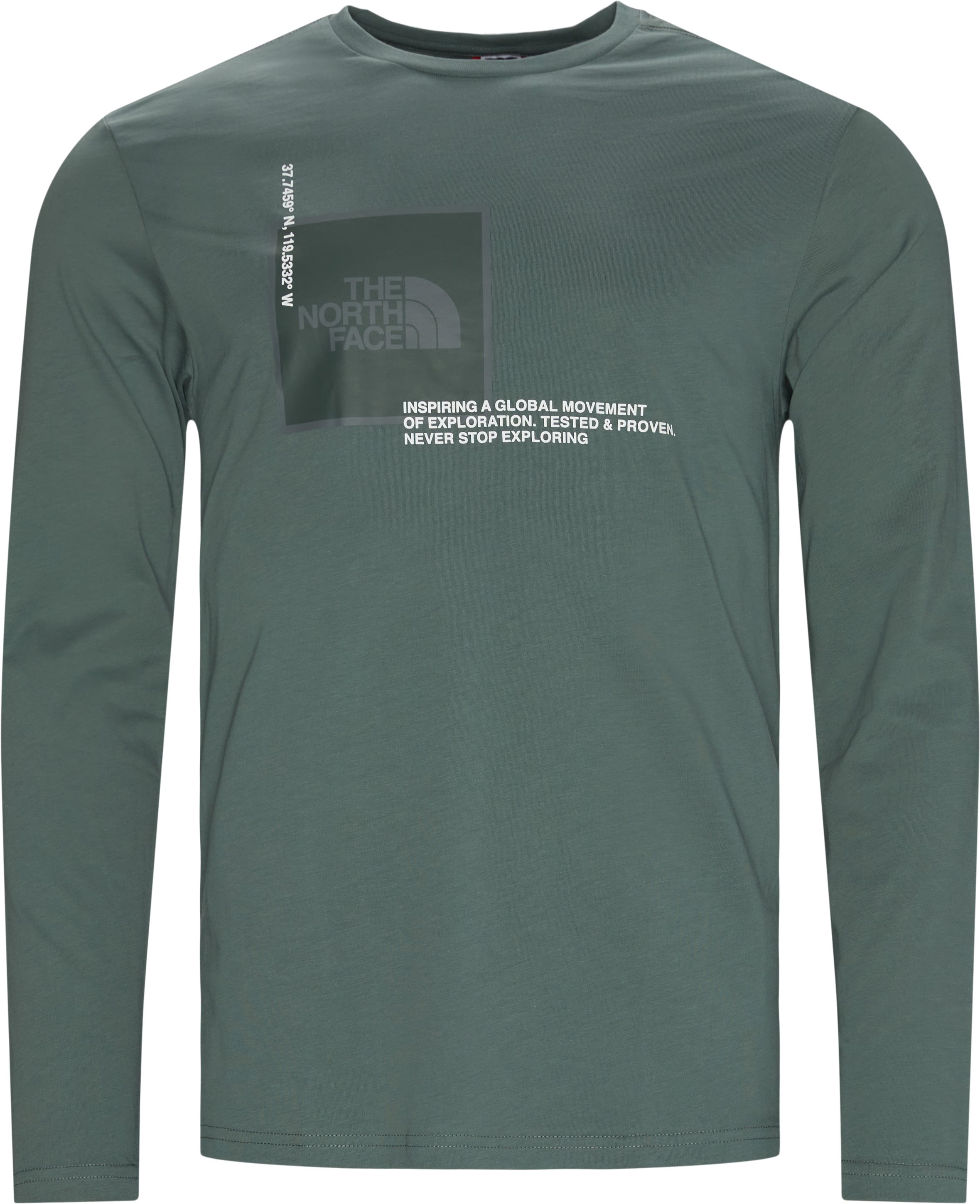 The North Face T-shirts CORDINATES L/S Green