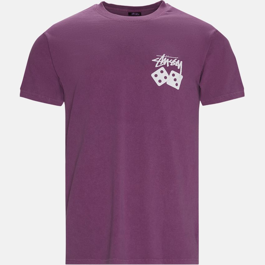 Stüssy T-shirts DICE PIG DYED TEE 1904721 LILLA