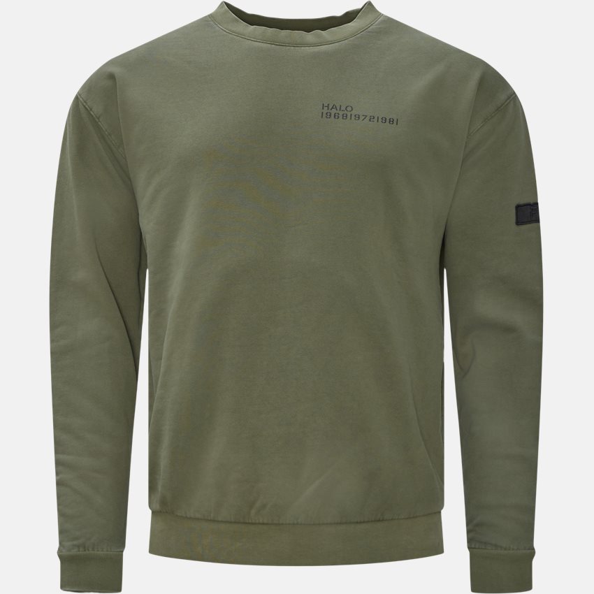 HALO Sweatshirts COTTON CREW 610061 ARMY