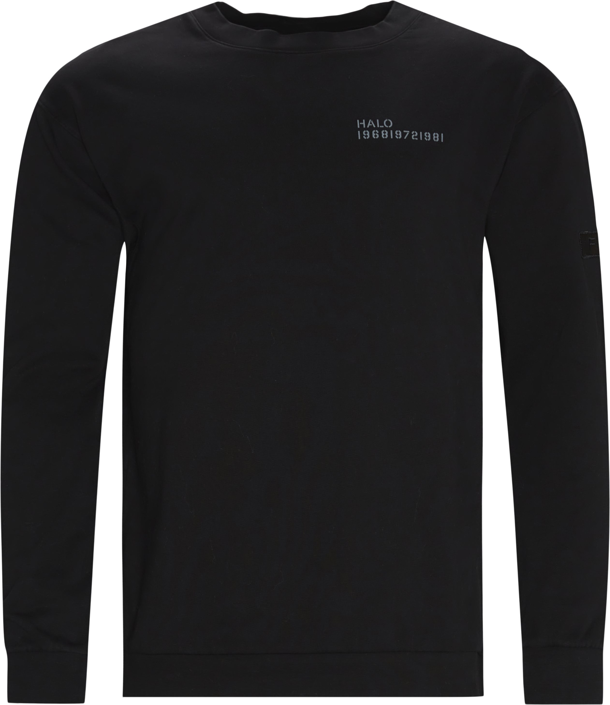 Cotton Crewneck - Sweatshirts - Regular fit - Svart