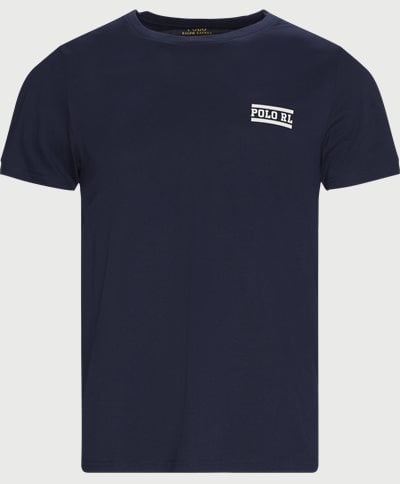 Printet Crew Neck T-shirt Regular fit | Printet Crew Neck T-shirt | Blå