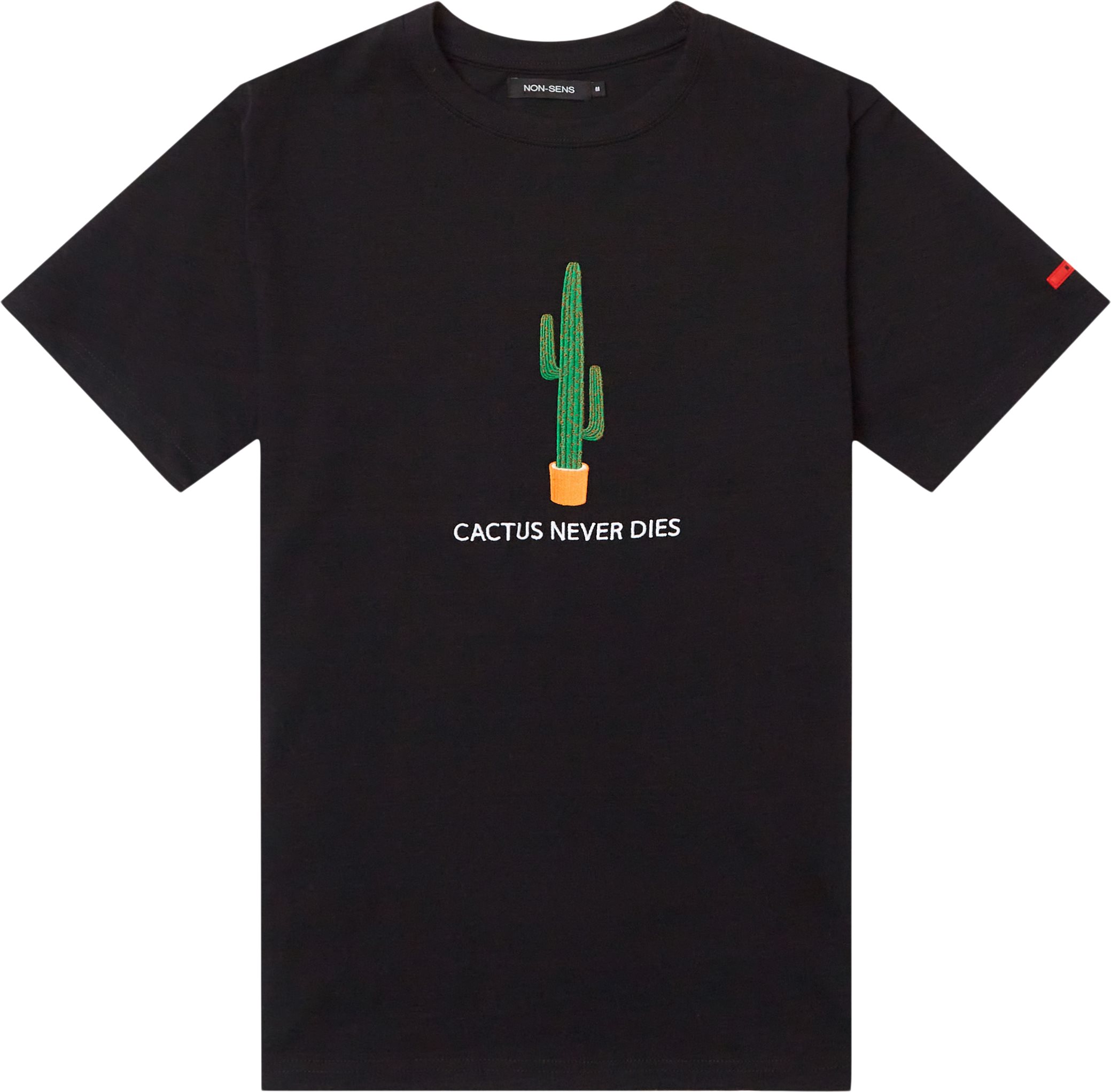 Cactus Tee - T-shirts - Regular fit - Svart