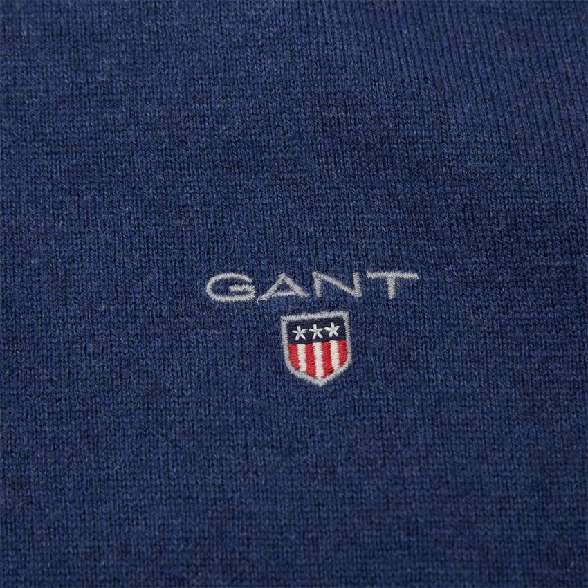 Gant Knitwear COTTON WOOL HALF ZIP 83103 NAVY