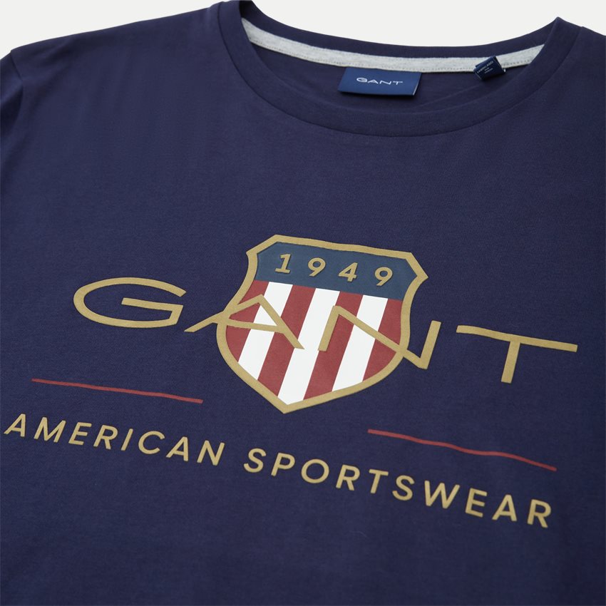 Gant T-shirts ARCHIVE SHIELD LS T-SHIRT 2004028 NAVY