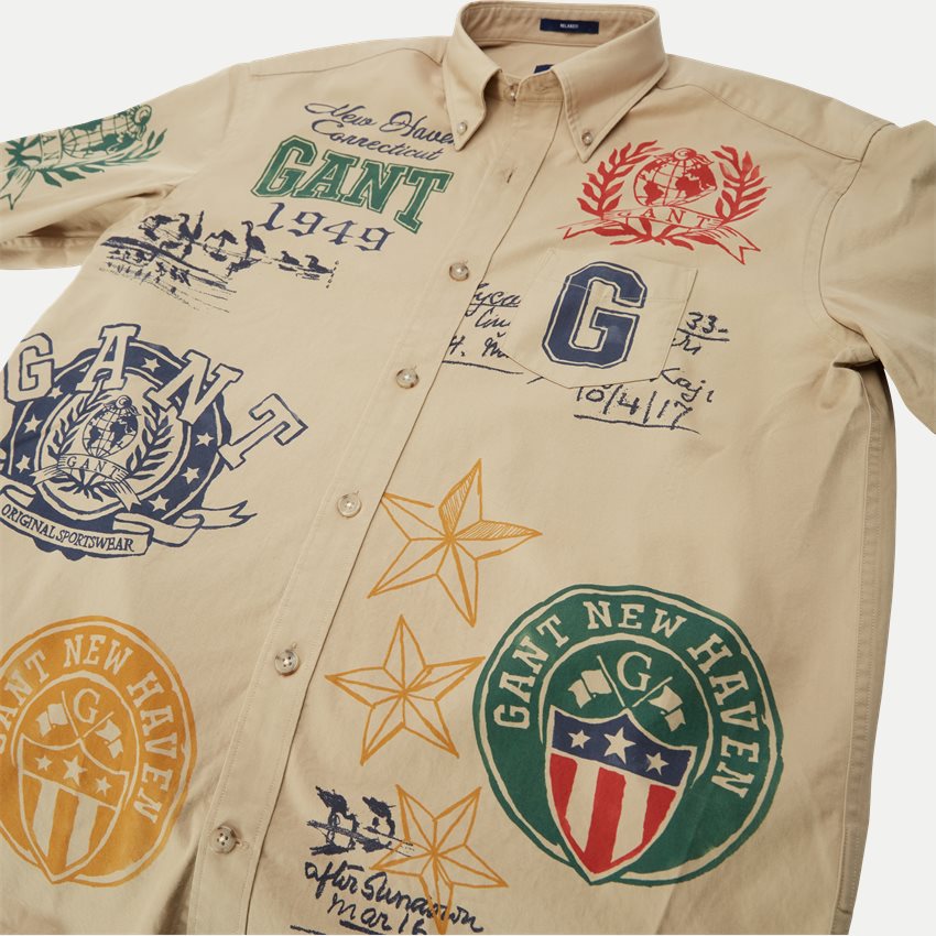 Gant Shirts D1 REL CREST BD 3011894 KHAKI