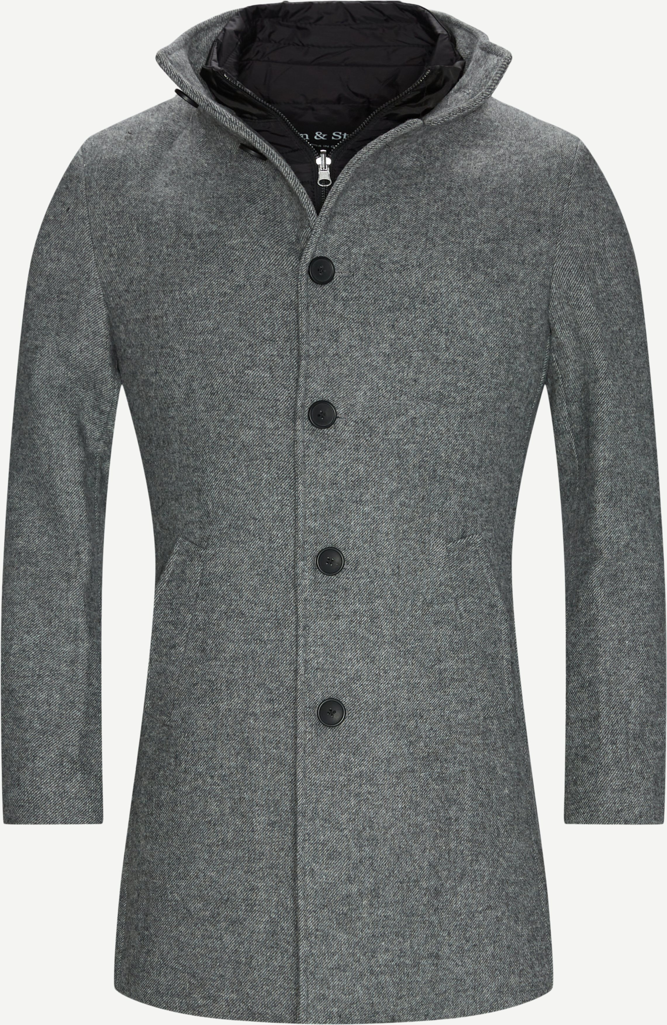 Ontario Wool Coat - Jackor - Slim fit - Grå