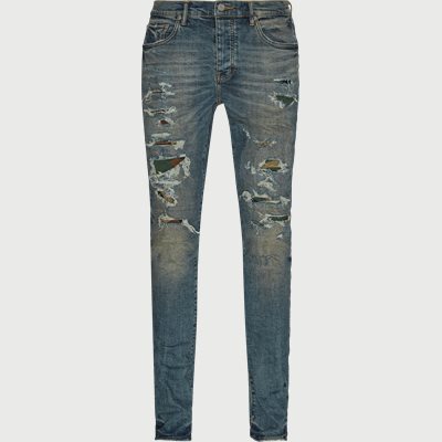 Mid Indigo Camo Repair Jeans Slim fit | Mid Indigo Camo Repair Jeans | Denim