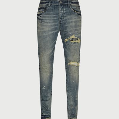 Neue bedruckte Bandana-Patch-Jeans Slim fit | Neue bedruckte Bandana-Patch-Jeans | Jeans-Blau