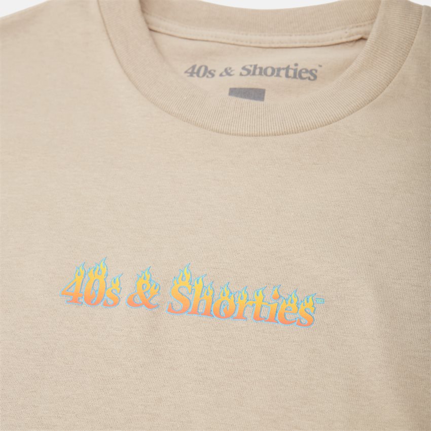 40S & SHORTIES T-shirts FLAME TEXT LOGO TEE SAND