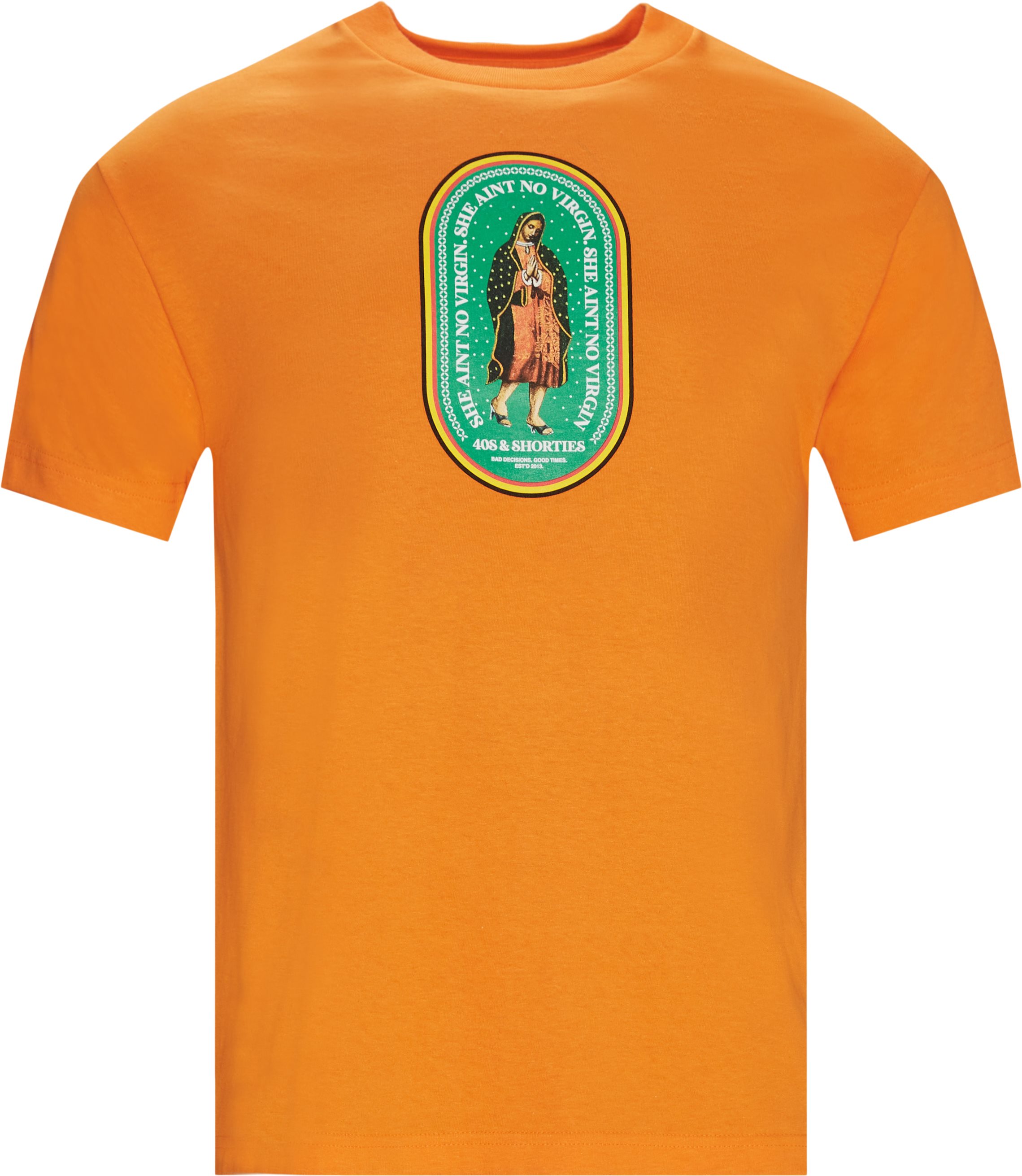 No Virgin Tee - T-shirts - Regular fit - Orange