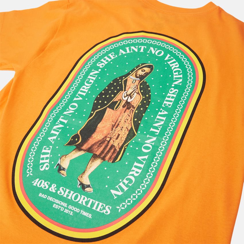 40S & SHORTIES T-shirts NO VIRIGIN TEE ORANGE