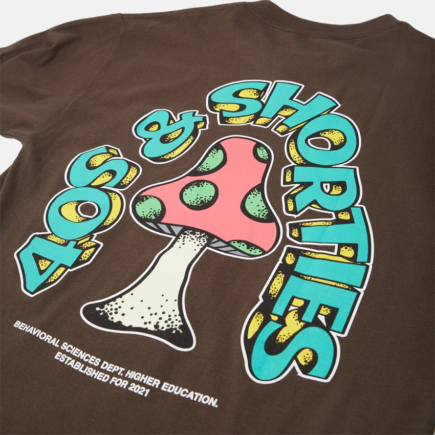 40S & SHORTIES T-shirts SHROOMY TEE BRUN