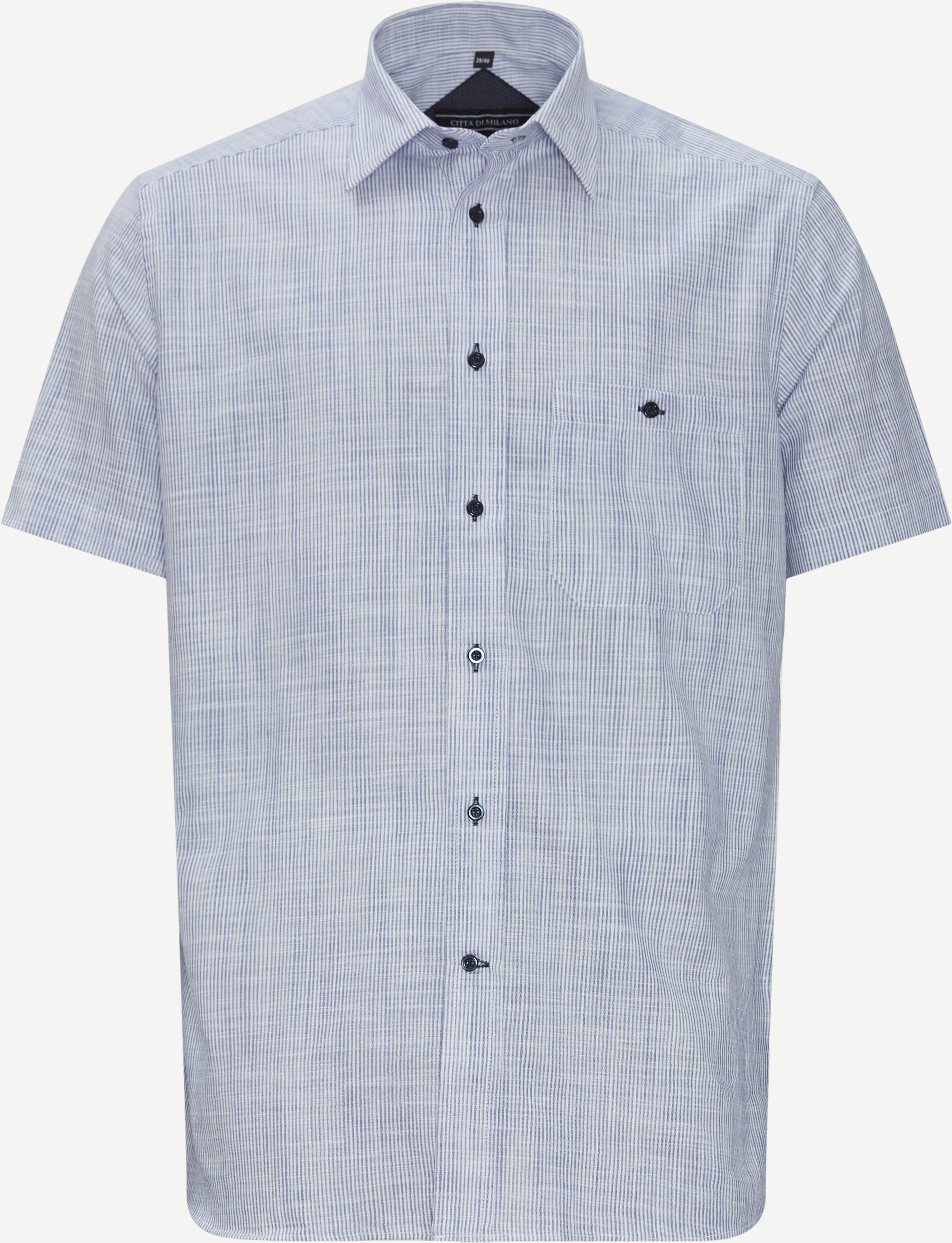 Fernandez Kortærmet Skjorte - Kortærmede skjorter - Regular fit - Blå