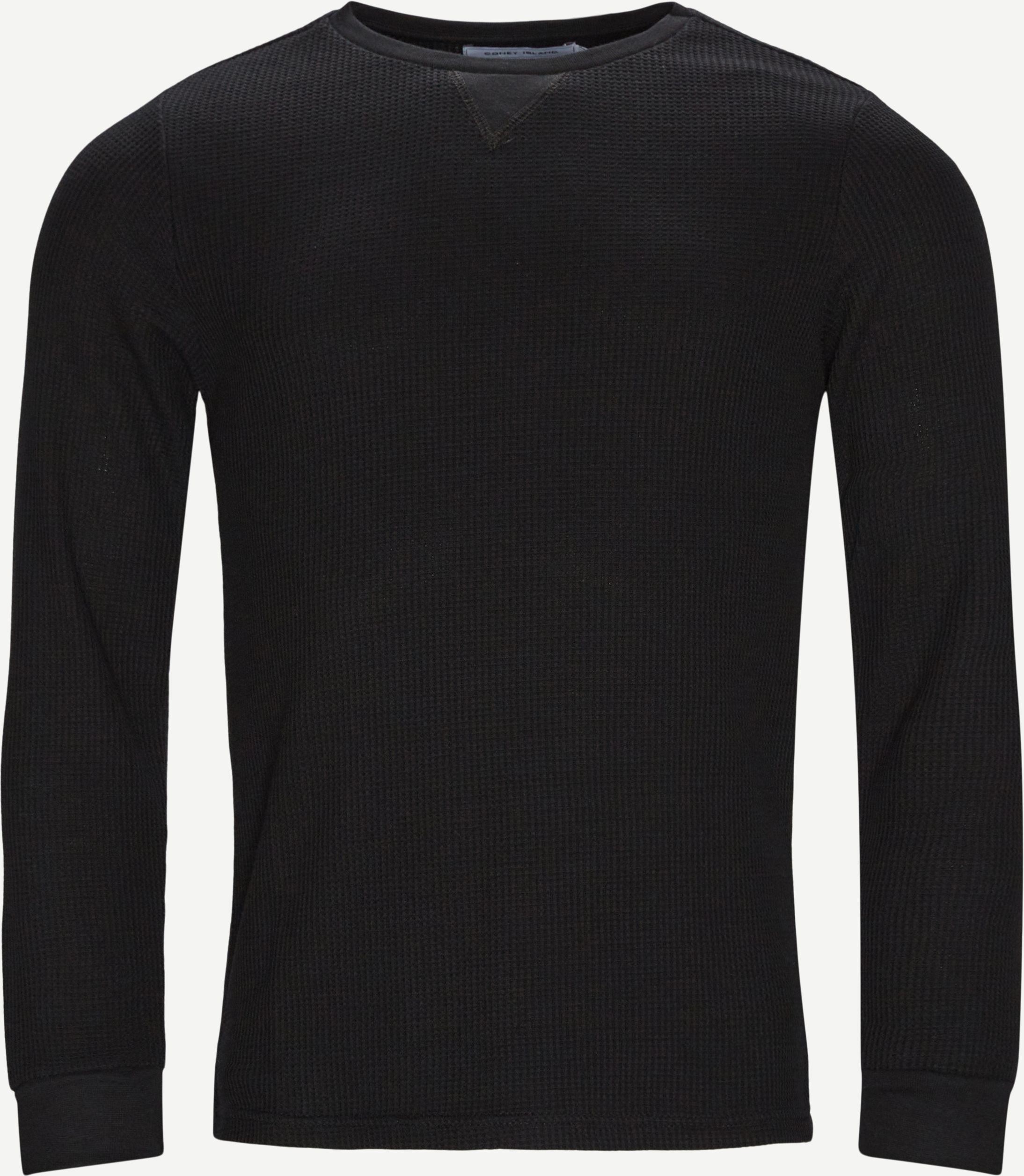 Poseidon Waffle Sweatshirt - Sweatshirts - Regular fit - Black