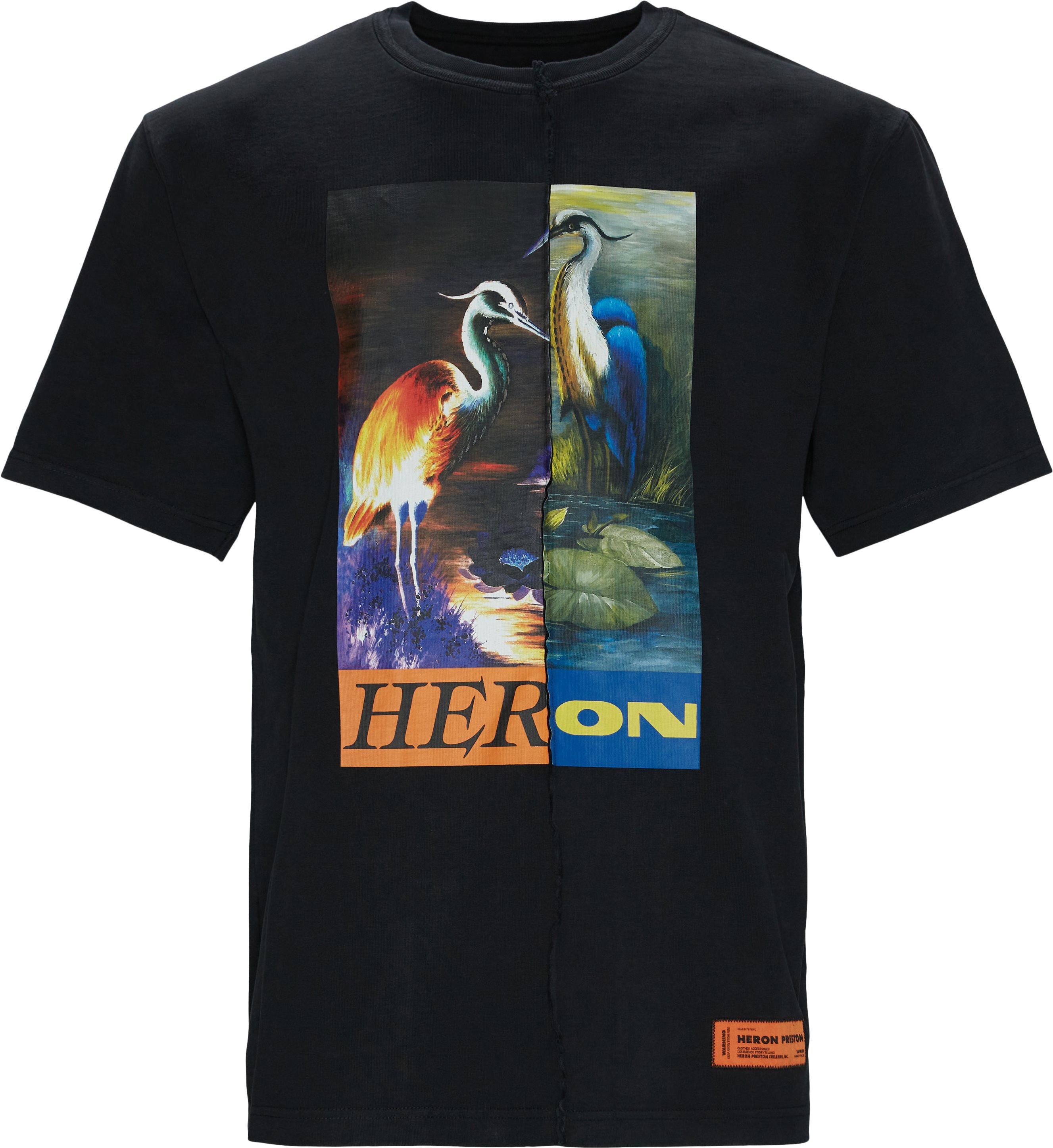 Bird Tee - T-shirts - Oversize fit - Sort
