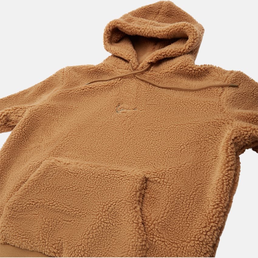 Karl Kani Sweatshirts SMALL SIGNATURE TEDDY HOODIE 1011300 SAND