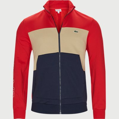 Printed Colorblock Fleece Sweatshirt Regular fit | Printed Colorblock Fleece Sweatshirt | Red