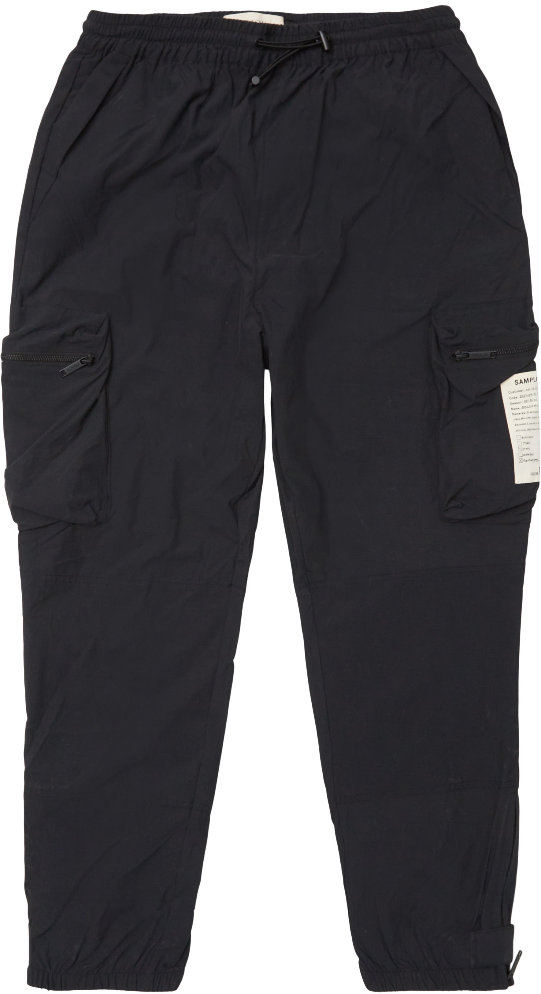 Zip Pants 206091 - Trousers - Loose fit - Black