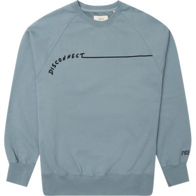 Lined Raglan Crewneck Sweatshirt Oversize fit | Lined Raglan Crewneck Sweatshirt | Blå
