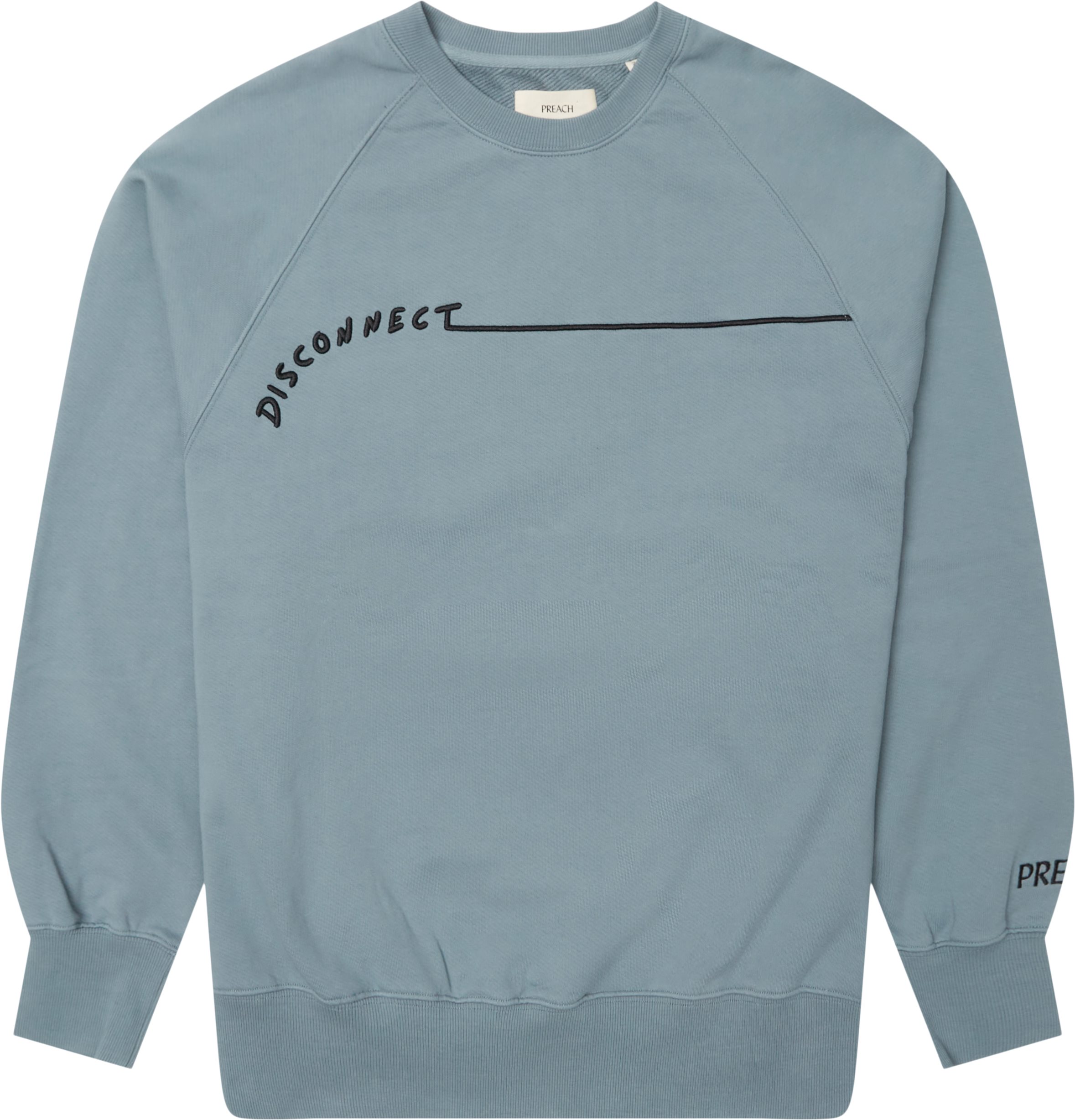 Lined Raglan Crewneck Sweatshirt - Sweatshirts - Oversize fit - Blue