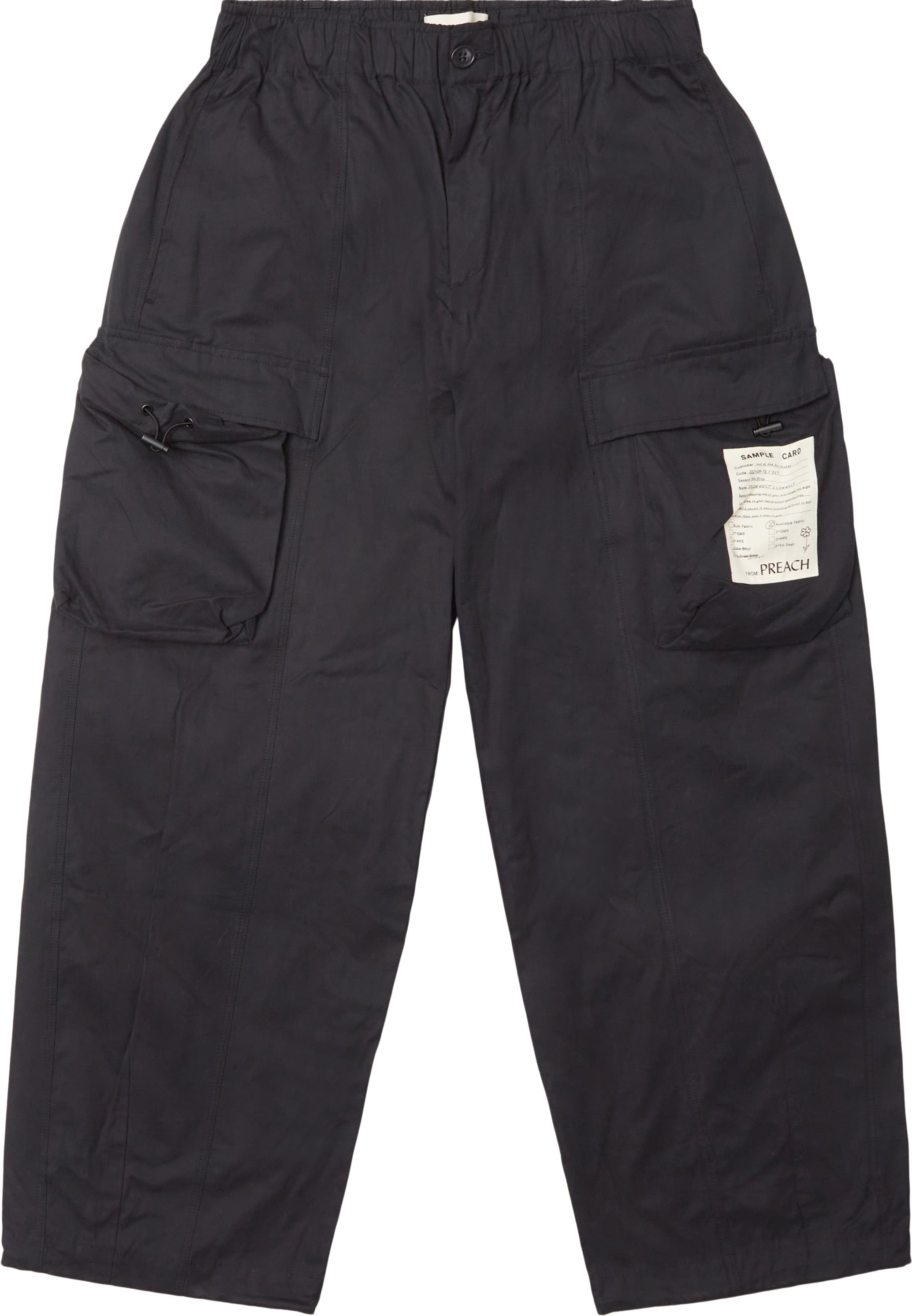 PREACH Trousers COTTON BAGGY PANT 206107 Black