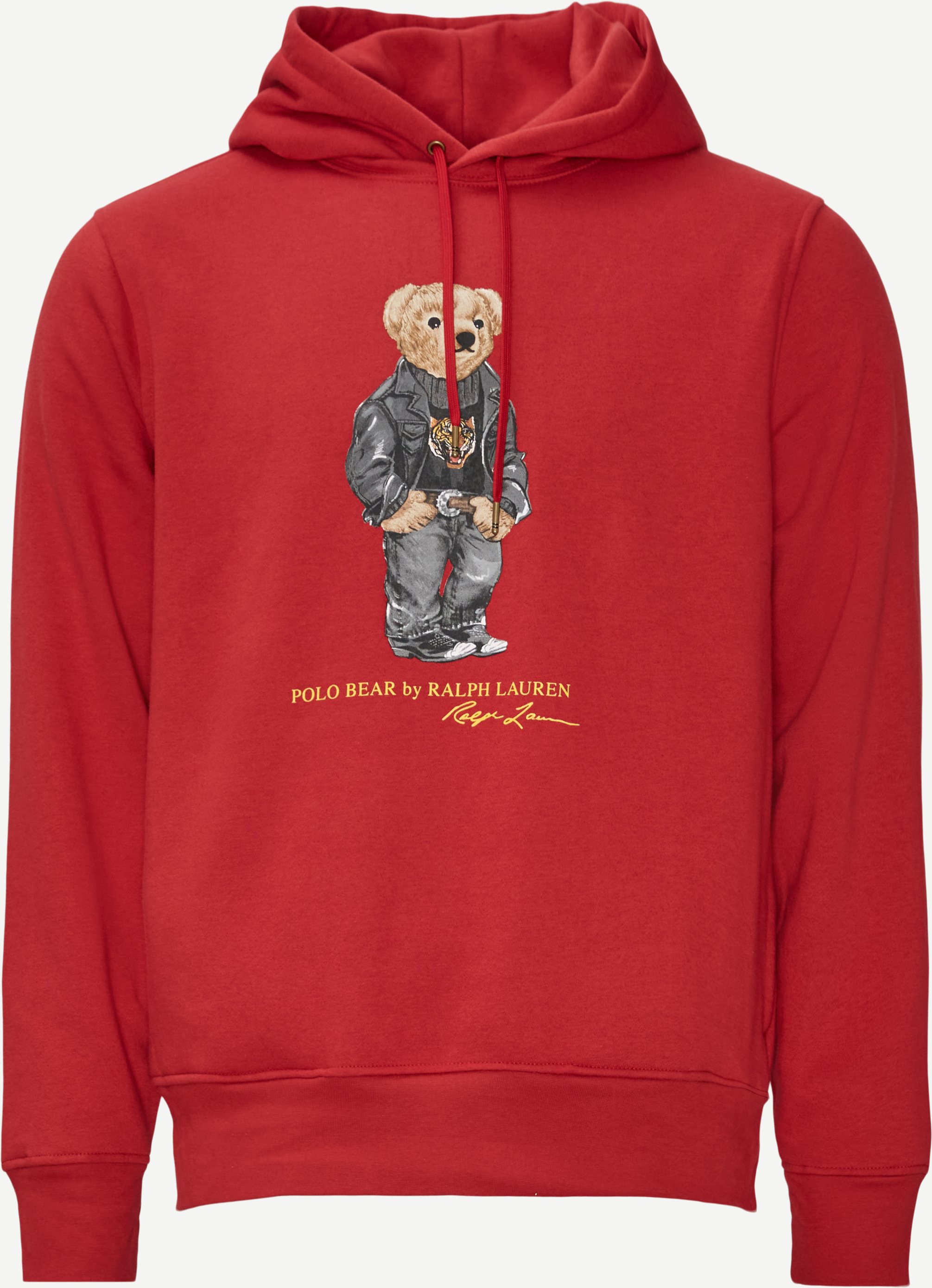 Polo Bear Hooded Sweatshirt - Sweatshirts - Regular fit - Rød