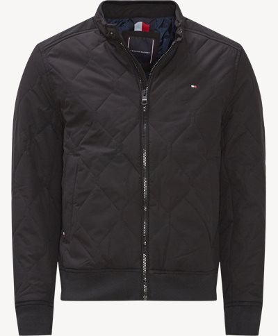 Diamond Quilted Bomber Jacket Regular fit | Diamond Quilted Bomber Jacket | Sort